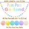 Jishi 3pk Pastel Pom Pom Garland Hanging Easter Decorations Indoor Home Decor for Living Room Wall Classroom Christmas Tree, Cute Rainbow Colorful Felt Ball Garland Baby Shower Birthday Party Supplies